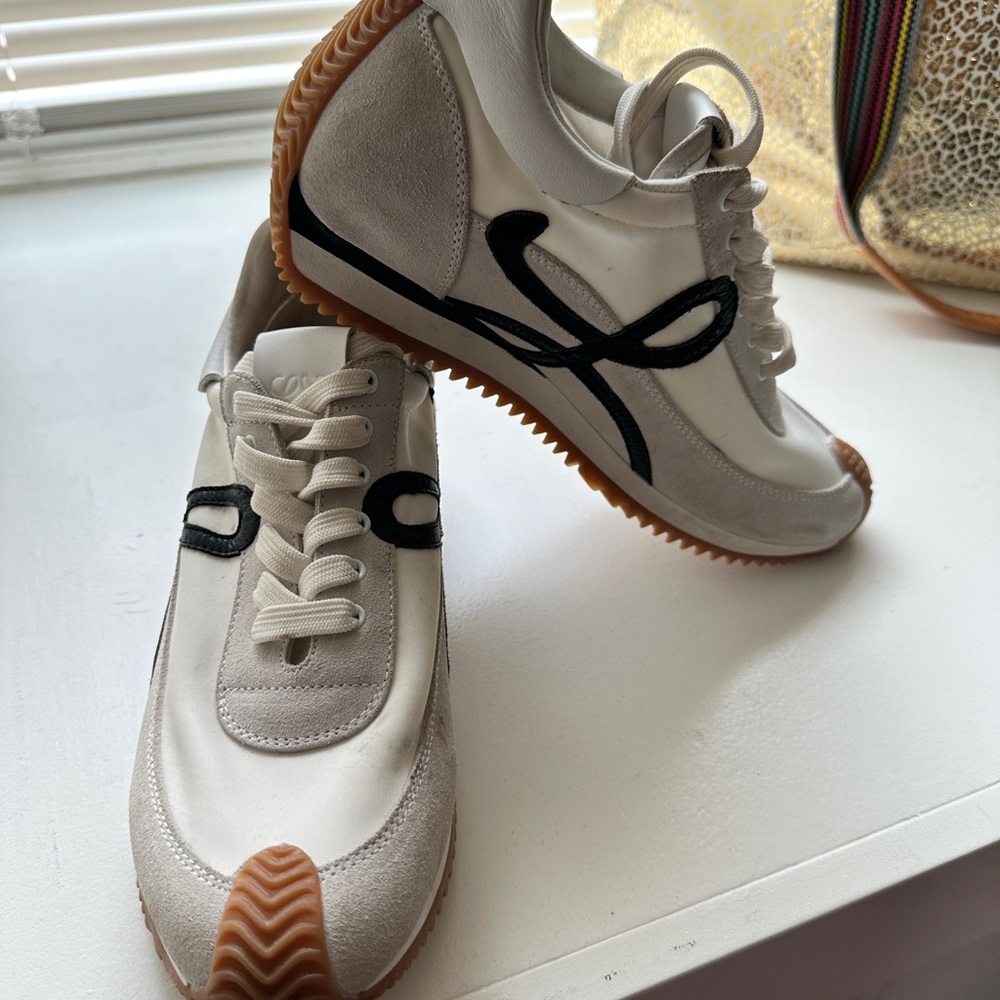 Loewe White and Black Sneakers